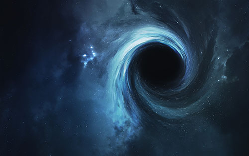 black hole or endless space